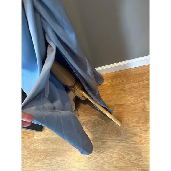 Azazie Asymmetrical Dress in Slate Blue - Picture 3 of 9